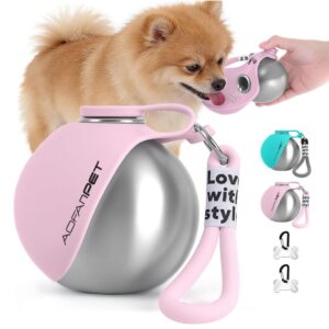 Creative Portable Outdoor Pet Stainless Steel Water Cup Small Dog Water Bottle Convenient Dog Drink Dispenser Puppy Travel Portable Water Bowl Pet Products