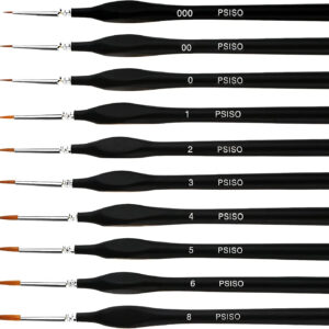 10 PCS Miniature Paint Brushes Kit, Fine Detail Painting Brush Micro Professiona